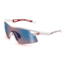Bolle Vortex Sunglass, Shiny White Frame, Rose Blue Lens, 11411