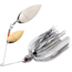 Booyah Counter Strike Double Willow Spinnerbait, 1/2oz, Chrome/Bya Shad, BYCSW12662