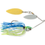 Booyah Covert Finesse Spinnerbait, Double Willow Blade, 1/2oz, 4in, Wht/Chart/Blue, BYCVF12NGW730