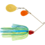 Booyah J.C. Covert Spinnerbait, 3/8oz, Org/G Col Blue Chart/Rd Hd, BYCVS38OGC725