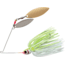 Booyah Double Willow Spinnerbait 1/2oz, White Chartreuse, BYBW12616