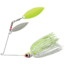 Booyah Glow Blade Willow Spinnerbait, 3/8oz, Ch Pearl Wht/Wht Cht, BYGBW38616