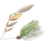 Booyah Super Shad Quad Blade Spinnerbait, 3/8oz, Chartreuse Glimmer, BYSS38613