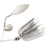 Booyah Tandem Blade Spinnerbait, 1/4oz, Wht/Silver Shad, BYBT14635