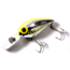 Brads Magnum Wiggler Crankbait, Floating/Sinking, Metallic Silver with Chartreuse Herringbone, 3 3/4in, 3/4oz, WMW-026