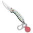 Brighten Blades Brighten Blades BRAVE Keychain Frame Lock Knife Arrow Aluminum 1.7" Satin, Blue/Pink/White, Stainless Steel, adult, BHQ-138655
