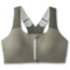 Brooks Dare Zip Run Bra 2.0 - Womens, Pebble/Dark Pebble/Cool Mint, 36DE, 350083326.036DE