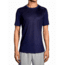 Brooks Distance Men's Short Sleeve Shirt, Heather Navy/Navy Current, Small, 211052-HNV-NVCR-S