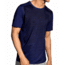 Brooks Distance Men's Short Sleeve Shirt, Heather Navy/Navy Current, Small, 211052-HNV-NVCR-S