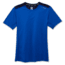 Brooks Distance Mens Short Sleeve Shirt, Heather Royal/Heather Navy, Extra Small, 211052-HRL-HNV-XS