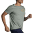 Brooks Distance Short Sleeve 2.0 - Mens, Pebble/Run Happy Track, S, 211453359.025