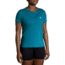Brooks Distance Short Sleeve 2.0 - Womens, Htr Lagoon, XL, 221614463.040