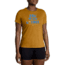Brooks Distance Short Sleeve 2.0 - Womens, Ochre/Run With Nature, XS, 221614247.020
