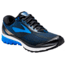 Brooks Ghost 10 Road Running Shoe - Men's-Ebony/Metallic Charcoal/Electric Blue-Narrow-10.5