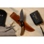 Browning Buckmark Hunter Large Fixed Blade Knife, 3.625in, 440-C, Drop Point, Wood Handle, Split Grain Leather, 3220397