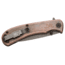 Browning Rivet Folder 3in Knife, Drop Point, D2 Steel Blade, Laminate Handle, Copper, 3220473