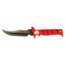 Bubba Blade Fixed Hunting 7in Knife, Carbon Stainless Steel Blade, Red Handle BB1-WD
