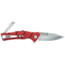 Bubba Sculpin Snips Folding Knife, 2.5in, High Carbon Stainless Steel Blade, Textured G10 Scales, Red Handle, 1207202