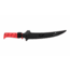 Bubba Tapered Flex Spine Filltet Knife, 9in, Stainless Steel, Serrated, Red Handle, 1213885
