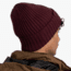 Buff Knitted Beanie, Norval Maroon, 124242.632.10.00