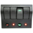 Bulldog Winch 4-Switch Panel w/ Lighted Breakers, Black, 20266