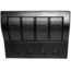 Bulldog Winch 4-Switch Panel w/ Lighted Breakers, Black, 20266