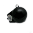 Bullet Weights Coated Downrigger Ball w/Fin 6LB, Black, DR6 BLK