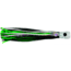 C&amp;H Lures Alien Trolling Lure, Concave Head, Hologram Eye, 7.5in, Black/Foil Green Vinyl Skirt, CH-AL06