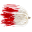 C&amp;H Lures King Buster Lure, 1/8 oz Head, White/Red Fire Tail Skirt, 2.5 in, 3 Piece, CH-KB30