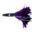 C&amp;H Lures Wahoo Whacker Feather Trolling Lure, 10in, Black Foil/Purple Feather Skirt, CH-WF18