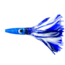 C&amp;H Lures Wahoo Whacker Feather Trolling Lure, 10in, Blue/White Feather Skirt, CH-WF01