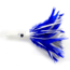 C&amp;H Lures Wahoo Whacker Feather Trolling Lure, 10in, White/Blue Feather Skirt, CH-WF16