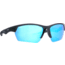 Calcutta First Strike Sunglasses Shiny Black Frame Blue Mirror Lens, FS1BM
