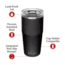 CamelBak Thrive Tumbler VSS, Black, .85L / 30 oz, 2846001085