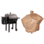 Camp Chef Smokepro DLX Pellet Grill, Bronze, with Tan Patio Cover, PCPG24L