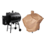 Camp Chef SmokePro SE Pellet Grill, Black, with Tan Patio Cover, PCPG24L