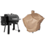 Camp Chef SmokePro SG 30in Wi-Fi Pellet Grill, Black, with Tan Patio Cover, PCPG30L