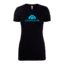 CampSaver Logo T-Shirt - Women's, Black/Teal Logo, Extra Small, CS-Logo-Tee-W-BLK/TEAL-XS