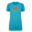 CampSaver Logo T-Shirt - Women's, Bondi Blue/Orange Logo, Extra Small, CS-Logo-Tee-W-BBLU/OR-XS