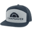 CampSaver Embroidered 7 Panel Strapback - Unisex, Pigeon/Navy, One size, CSLogoHat-50-I572GRNPGA-SE