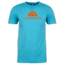 CampSaver Logo T-Shirt - Mens, Bondi Blue/Orange Logo, Small, CS-Logo-Tee-M-BBLU/OR-S