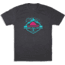 CampSaver Mountain Adventure T-Shirt, Charcoal/Teal/Pink Logo, Large, MTNADV-CHR-TL/PNKLOGO-Large