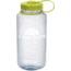 CampSaver Nalgene Wide Mouth Bottle, 32oz, Clear Bottle Spring Green Cap White Logo, CS-TRI32W-CLR/SPR