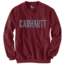 Carhartt Block Logo Crewneck Sweat - Mens, Port Heather, Small, 103853-645REGSA