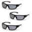 Carhartt Carbondale Safety Glasses, Gray Lens w/ Black/Tan Frame, Pack of 3
