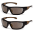 Carhartt Carbondale Safety Glasses w/Antique Lens, Black, Pack of 2
