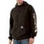 Carhartt Midweight Hooded Logo Sweatshirt - Men's, Dark Brown, Extra Small/Regular, K288-DKB-REG-XSM