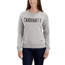 Carhartt Clarksburg Crewneck Graphic Sweatshirt - Womens, Asphalt Heather, Extra Large, 103926-058-REG-XL