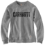 Carhartt Clarksburg Crewneck Graphic Sweatshirt - Womens, Asphalt Heather, Extra Large, 103926-058-REG-XL