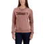 Carhartt Clarksburg Crewneck Graphic Sweatshirt - Womens, Burlwood Heather, Extra Large, 103926-668-REG-XL